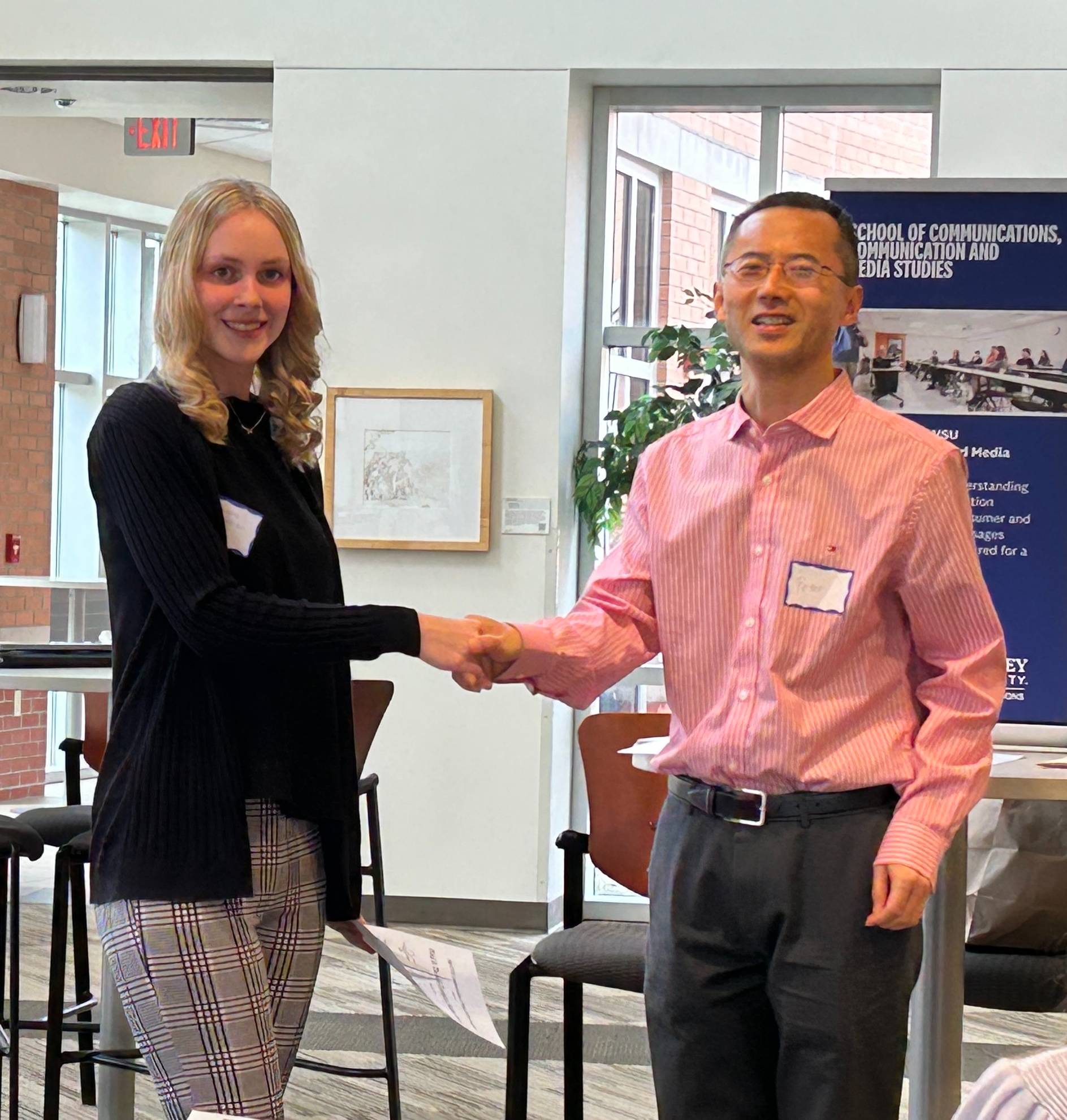 Student gets an award